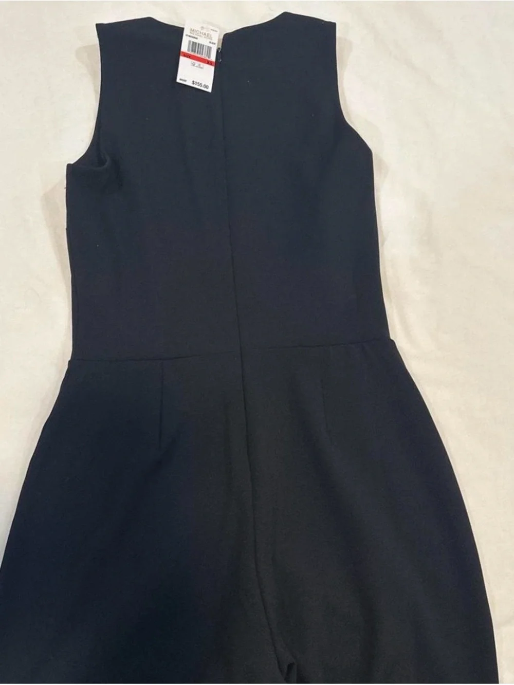 NWT Michael Kors Black Lace-Up Sleeveless Jumpsuit